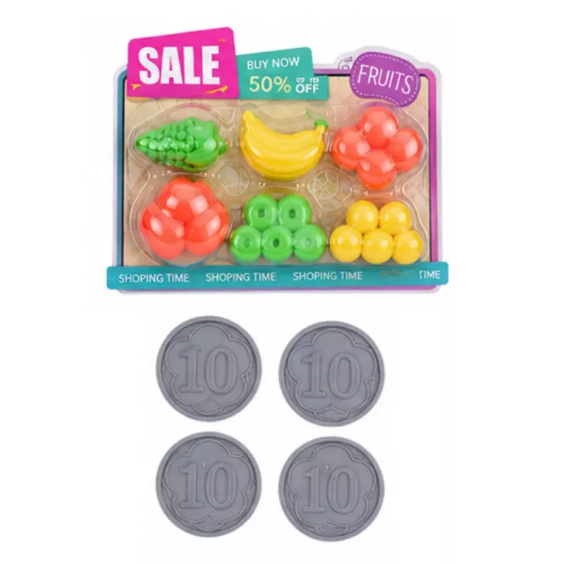 LEAN TOYS Anlily bábika s pokladňou v supermarkete, nákupný vozík a kočík, sada