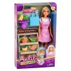 LEAN TOYS Anlily bábika predavačka zeleniny a ovocia obchod, sada doplnkov