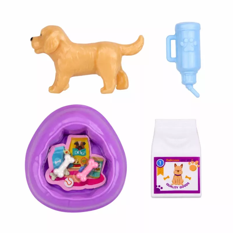 LEAN TOYS Anlily bábika s domácim psom, sada s posteľou a doplnkami