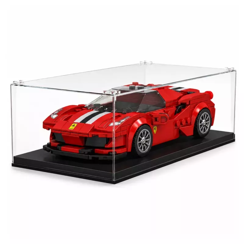 LEAN TOYS stavebné kocky športové auto pretekárske auto vitrína červená 364 dielov