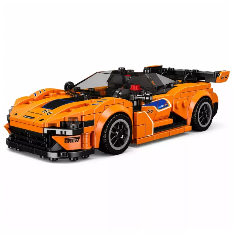 LEAN TOYS stavebné kocky športové auto oranžová vitrína 423 ks