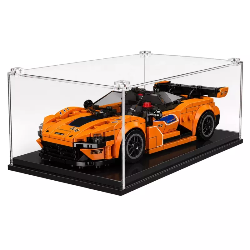 LEAN TOYS stavebné kocky športové auto oranžová vitrína 423 ks