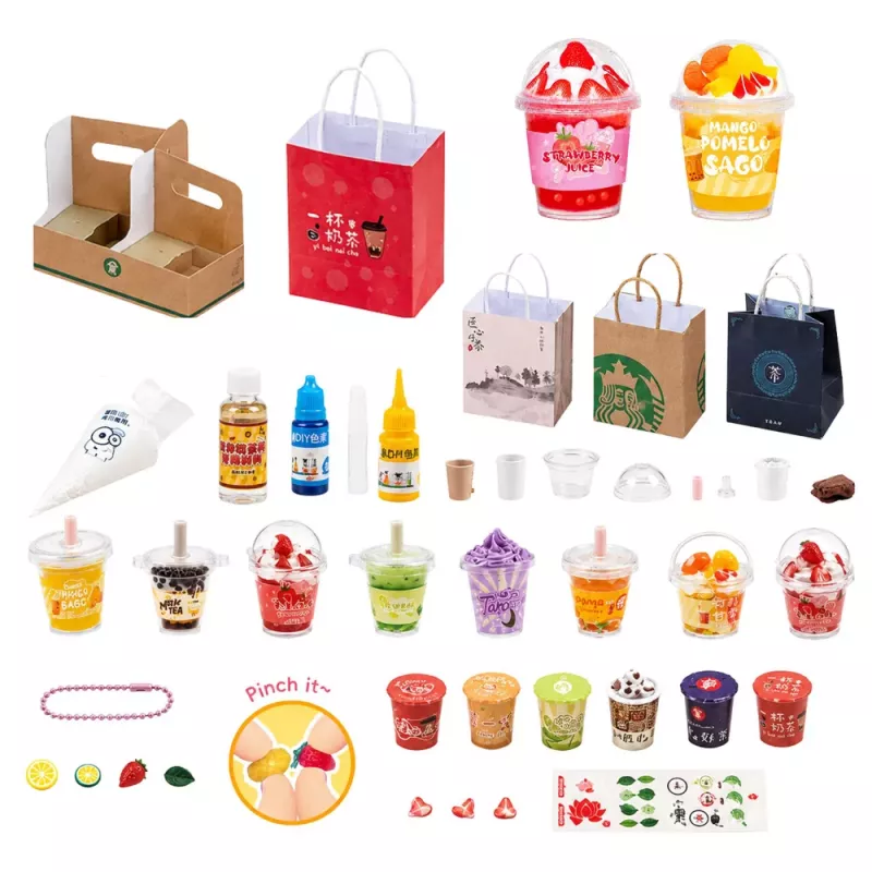 LEAN TOYS DIY kreatívna sada: tvorenie, zdobenie, Squishy milkshake