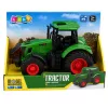 LEAN TOYS Poľnohospodársky traktor gumené kolesá zelená 1:24
