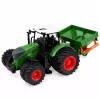 LEAN TOYS Poľnohospodársky traktor so sejačkou gumené kolesá 1:24 model vozidla