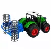 LEAN TOYS Poľnohospodársky traktor s valcom zelená 1:24
