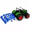 LEAN TOYS Poľnohospodársky traktor s kultivátorom jednotka na obrábanie pôdy zelená 1:24