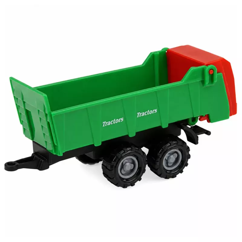 LEAN TOYS Sada poľnohospodárskych vozidiel traktor rezačka krmovín príves preprava 1:68 4 ks