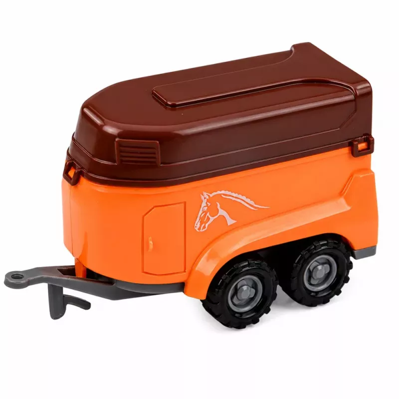 LEAN TOYS Sada poľnohospodárskych vozidiel traktor rezačka krmovín prívesy 1:68 4 ks