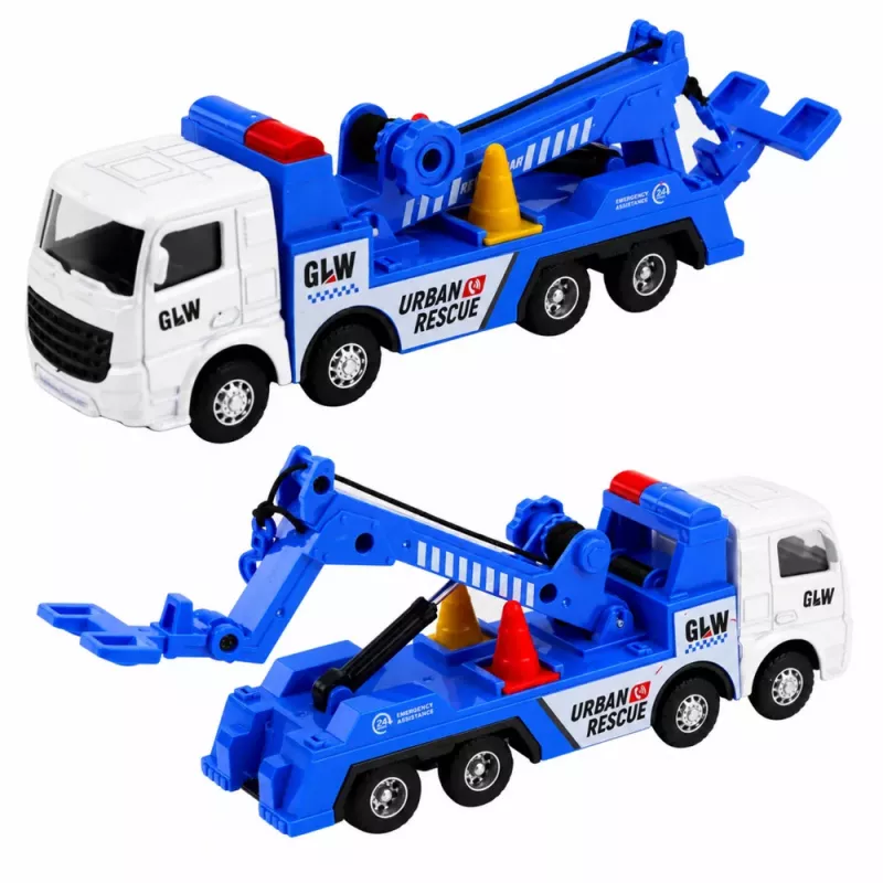 LEAN TOYS Vozík s výložníkom kovová kabína nastaviteľný hák 1:55