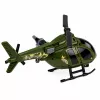 LEAN TOYS Vojenský vrtuľník s hákom, svetlami a zvukmi zelená