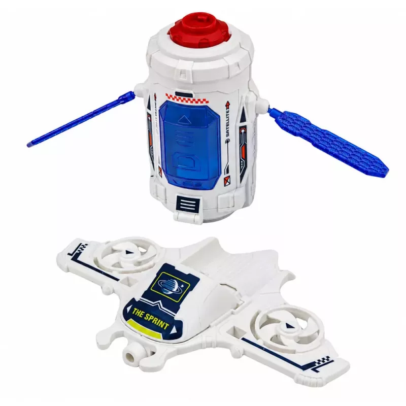 LEAN TOYS Vesmírna sada raketa raketoplán dron astronaut satelit vozidlo