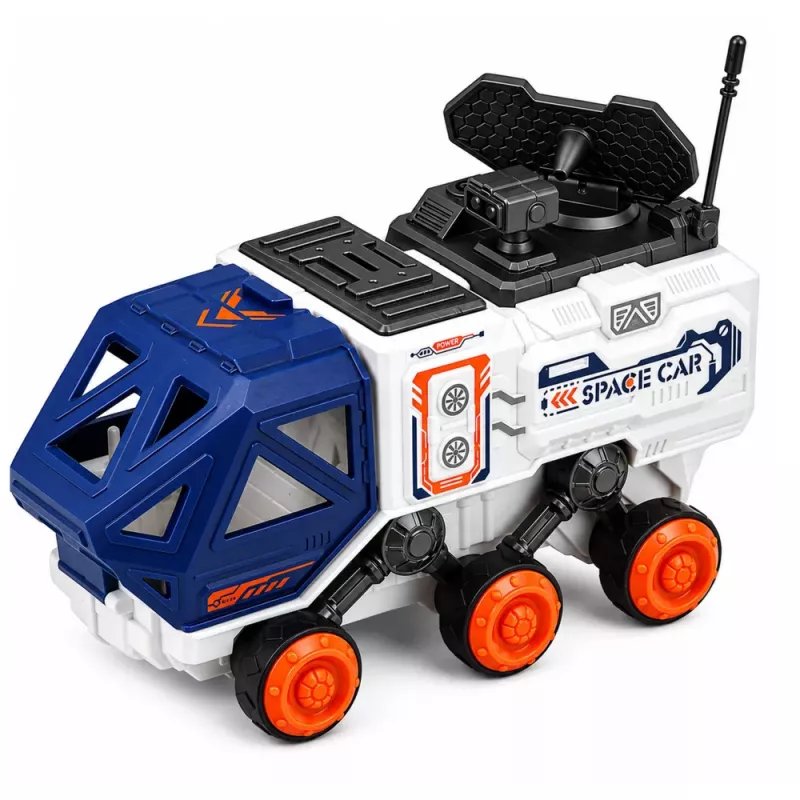 LEAN TOYS Vesmírna sada raketa raketoplán dron astronaut satelit vozidlo