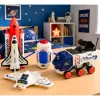 LEAN TOYS Vesmírna sada raketa raketoplán dron astronaut satelit vozidlo