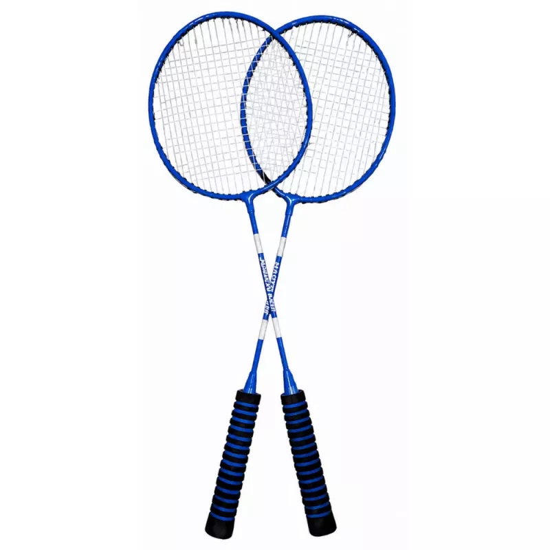 LEAN TOYS Badmintonová sada rakety, košíky, taška modrá