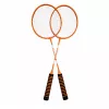 LEAN TOYS Badmintonová sada rakety, košík, taška oranžová