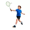 LEAN TOYS Badmintonová sada rakety, košík, taška zelená