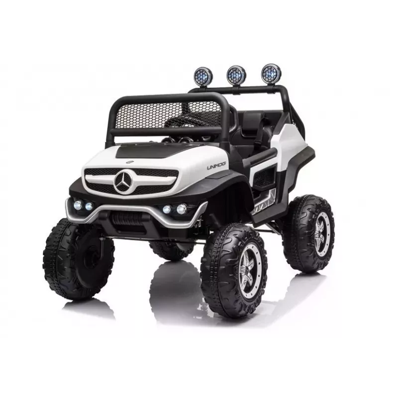 LEAN CARS elektrické detské vozidlo Mercedes Unimog S biele