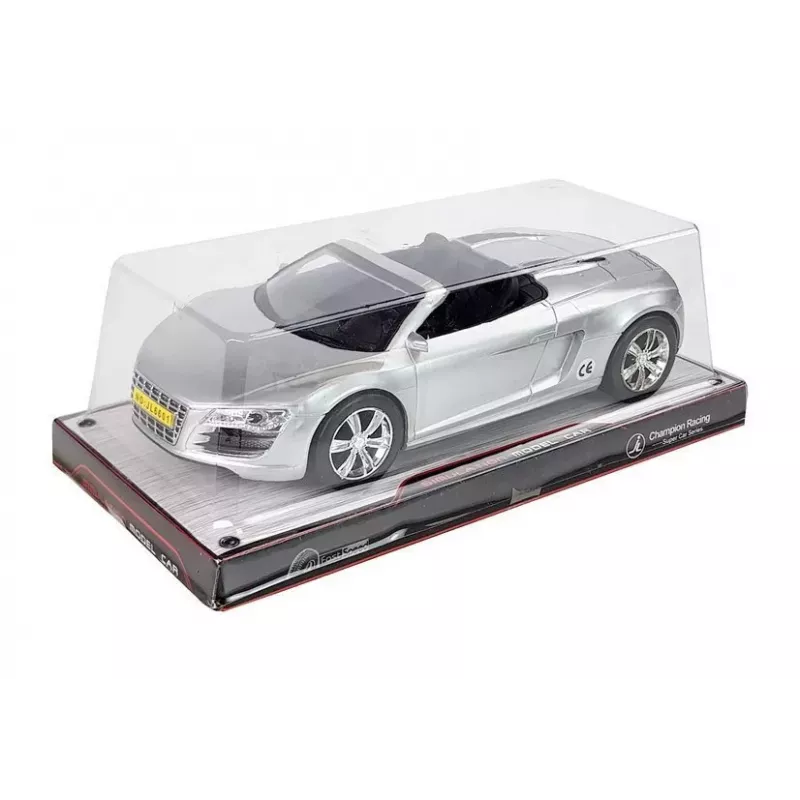 LEAN TOYS autíčko kabriolet strieborné 1:18