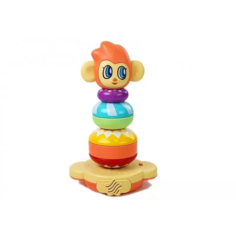 LEAN TOYS vzdelávacia opičia pyramída so zvukmi, učenie čísel