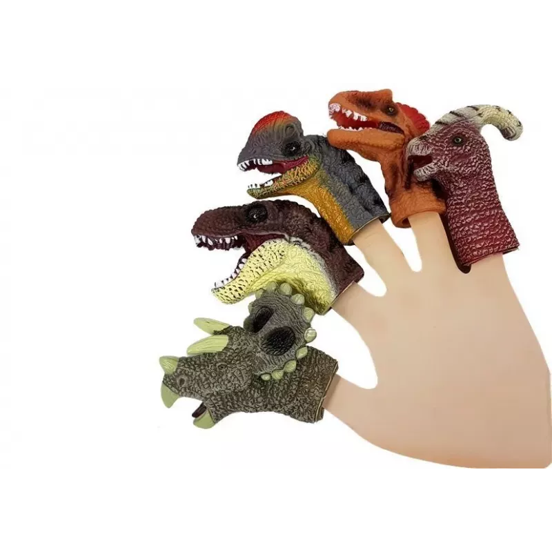 LEAN TOYS prstové bábky dinosaury 5-dielne
