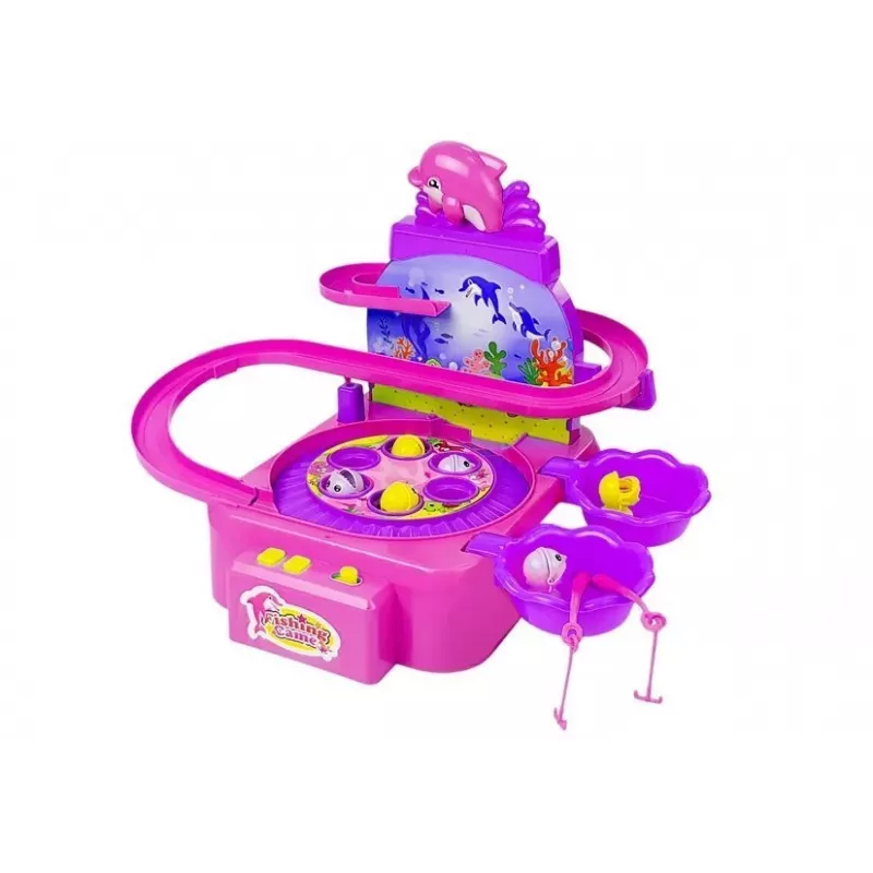 LEAN TOYS rybárska sada ružová