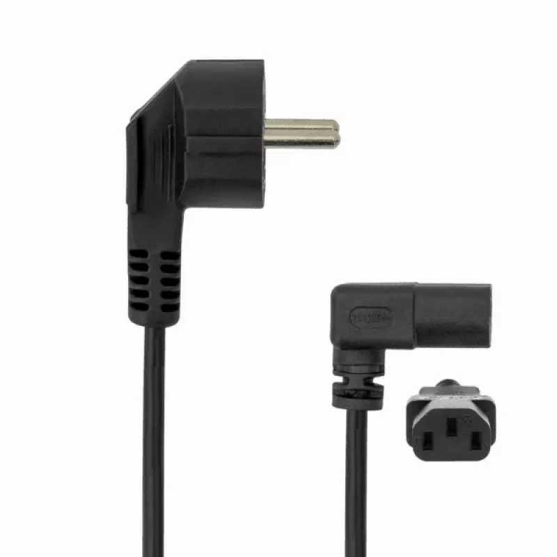 SBOX PC napájací kábel Schuko na IEC C13 2m čierny