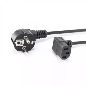 SBOX PC napájací kábel Schuko na IEC C13 2m čierny