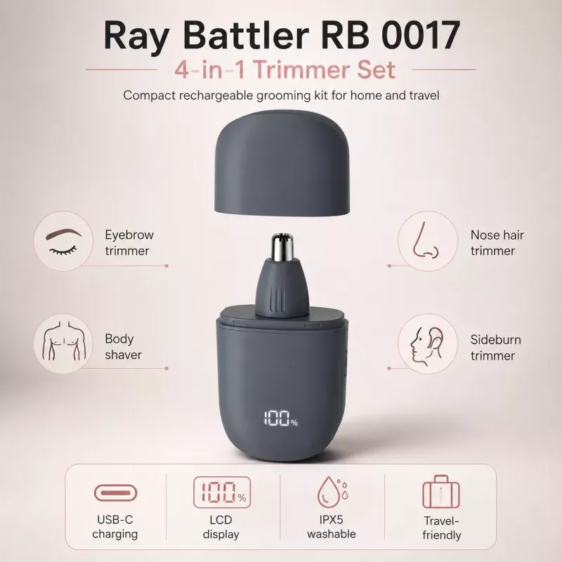 Ray Battler RB 0017 zastrihávač set 4 v 1