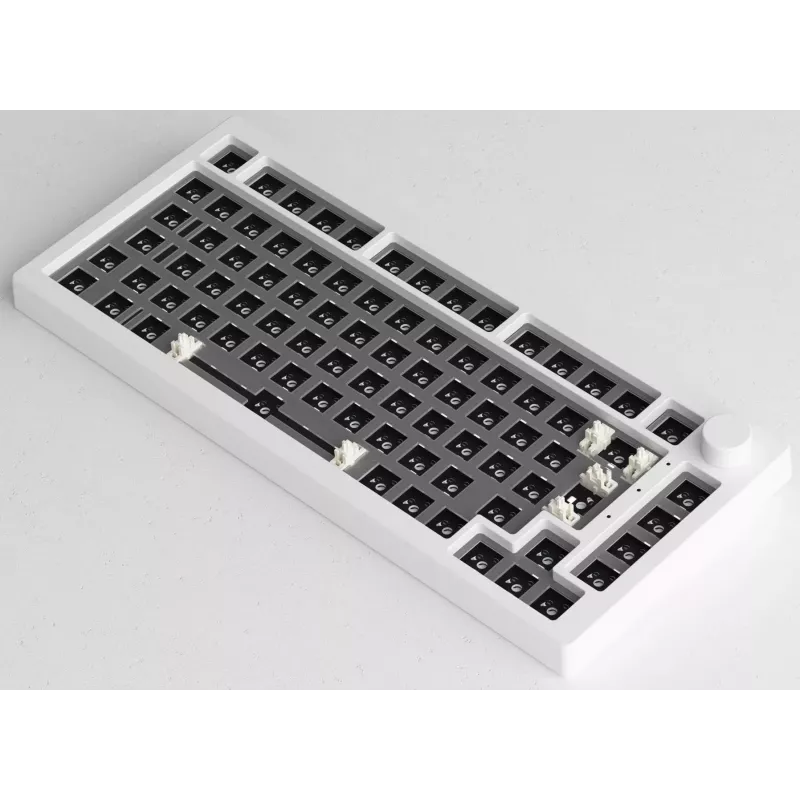 AKKO DIY barebone klávesnica kit 75% biela tri-mode hot-swappable