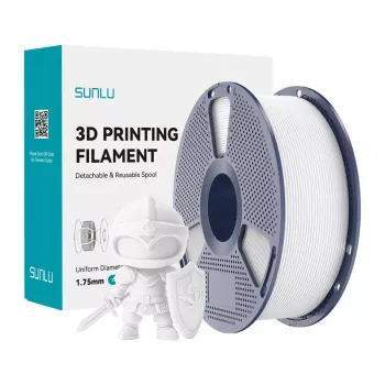 SUNLU PLA+ filament 1,75 mm biely 1 kg