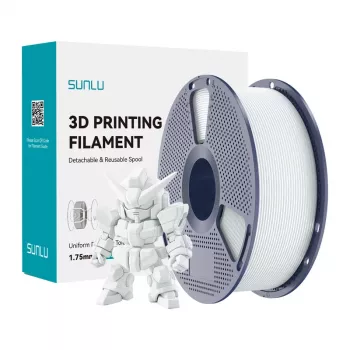 SUNLU PLA+ 2.0 Filament 1,75 mm keramická biela 1 kg