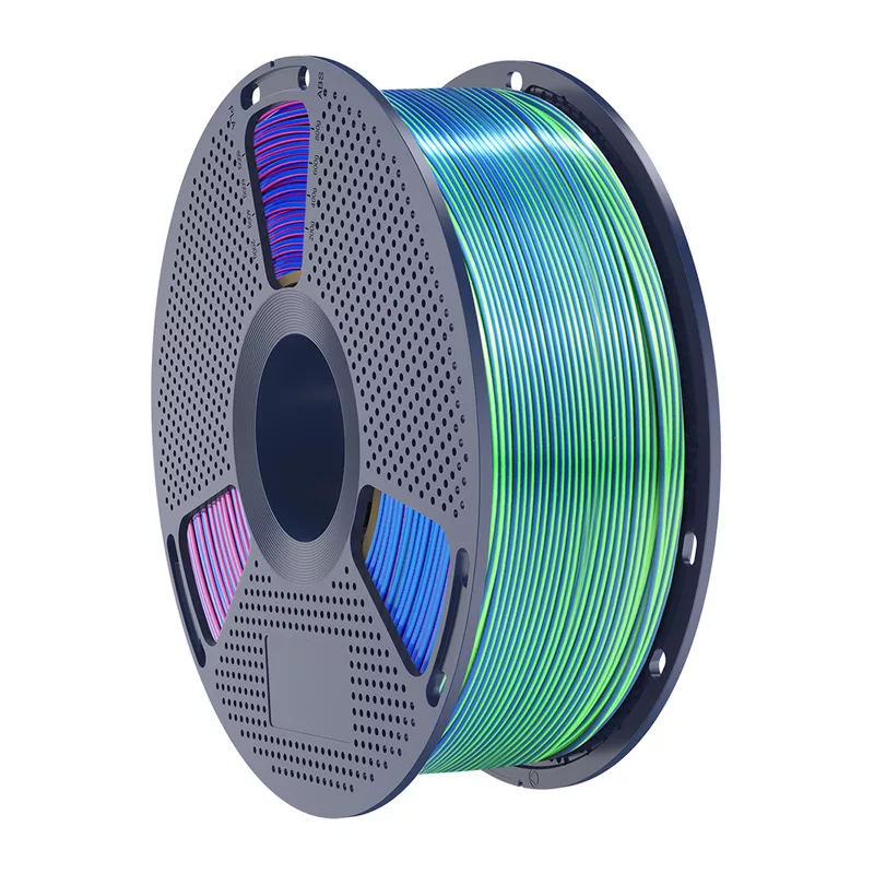 SUNLU PLA+ Silk Tri-Color Filament 1,75 mm modro-zeleno-fialový 1 kg