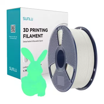 SUNLU PLA Glow-in-the-Dark Filament 1,75 mm 1 kg zelená svietiaca