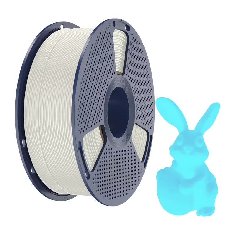 SUNLU PLA Glow-in-the-Dark Filament 1,75 mm 1 kg bielo-modrá svietiaca materiál pre 3D tlačiarne