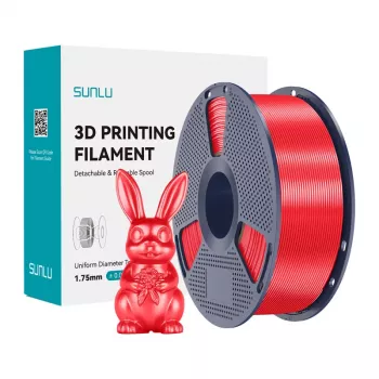 SUNLU PLA+ Silk Filament 1,75 mm červená 1 kg
