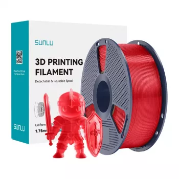 SUNLU PLA+ Filament (transparentná červená) 1,75 mm 1 kg