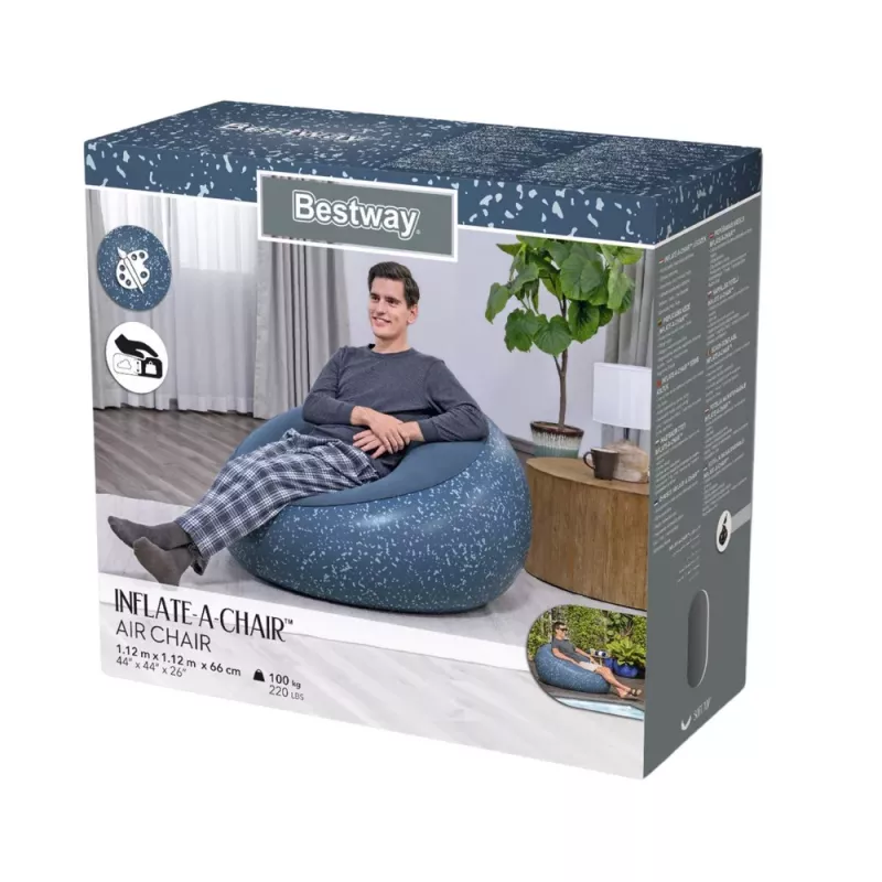Bestway nafukovacie kreslo modré Inflate A Chair 75154