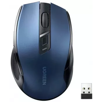 Ugreen MU006 bezdrôtová optická myš 2.4GHz / Bluetooth 5.0 4000 DPI - modrá