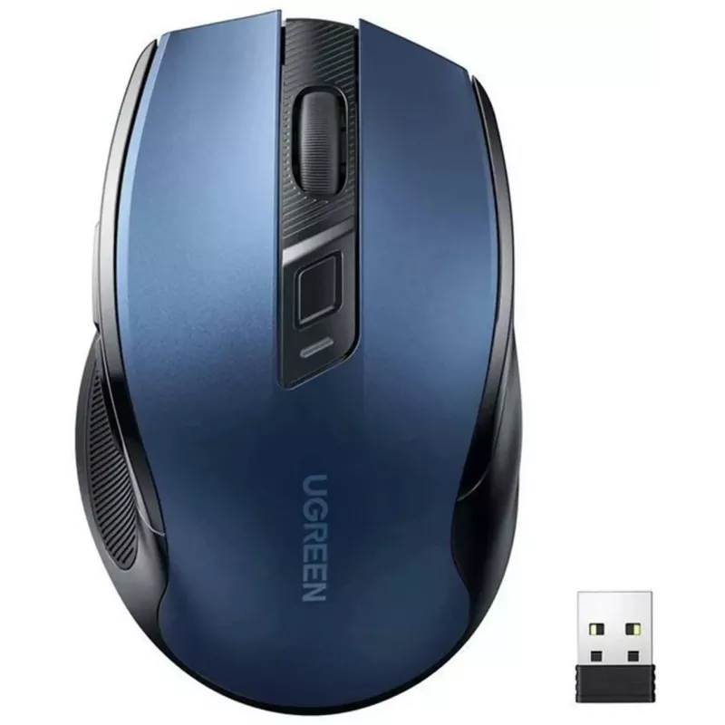 Ugreen MU006 bezdrôtová optická myš 2.4GHz / Bluetooth 5.0 4000 DPI - modrá