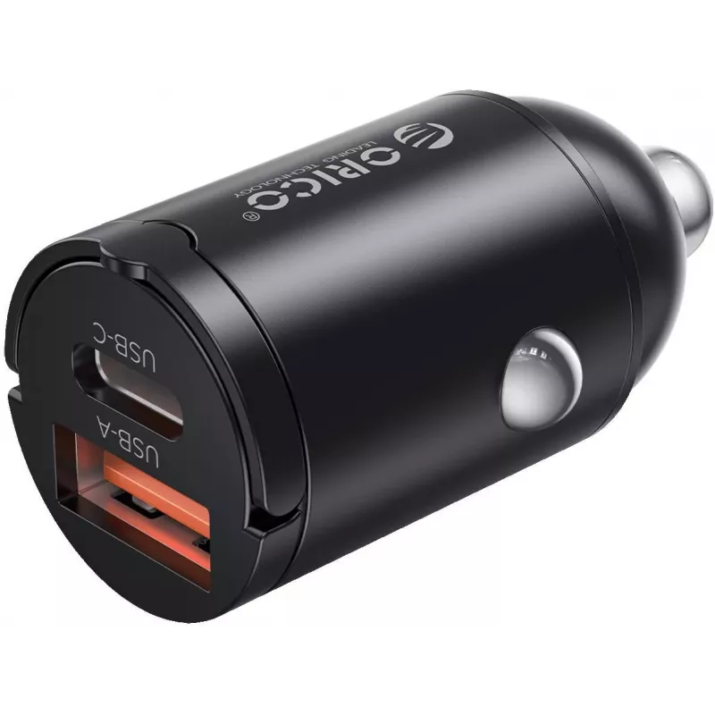 ORICO MR-30-2C-BK-EP 30W duálna USB-C nabíjačka do auta, čierna