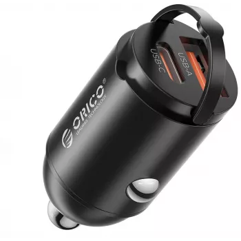ORICO MR-30-2C-BK-EP 30W duálna USB-C nabíjačka do auta, čierna