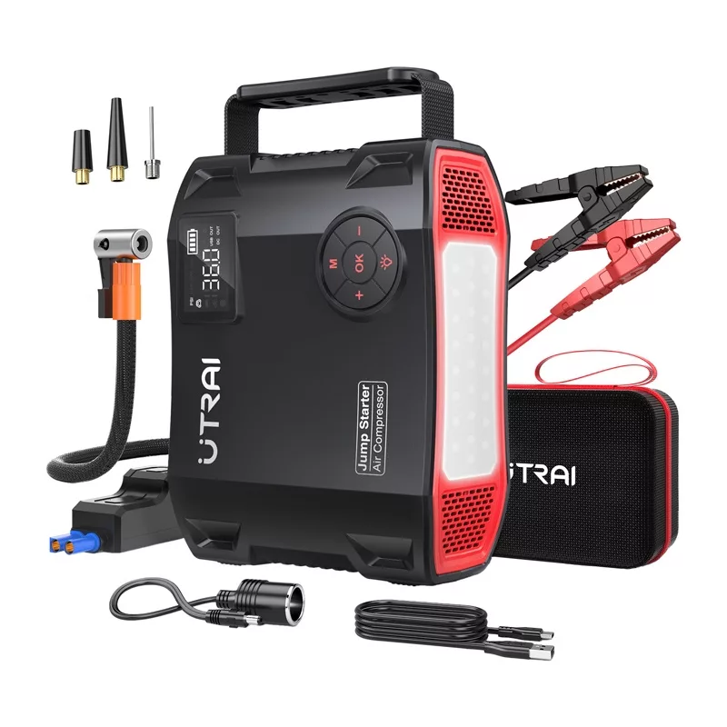 UTRAI JS5 štartér s kompresorom 2000A špička 16000mAh 150 PSI