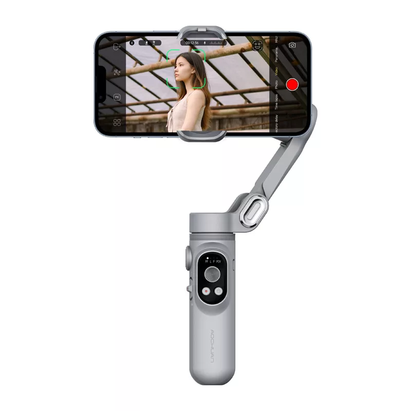 AOCHUAN X gimbal (sivá) - 3-osový stabilizátor na smartphone