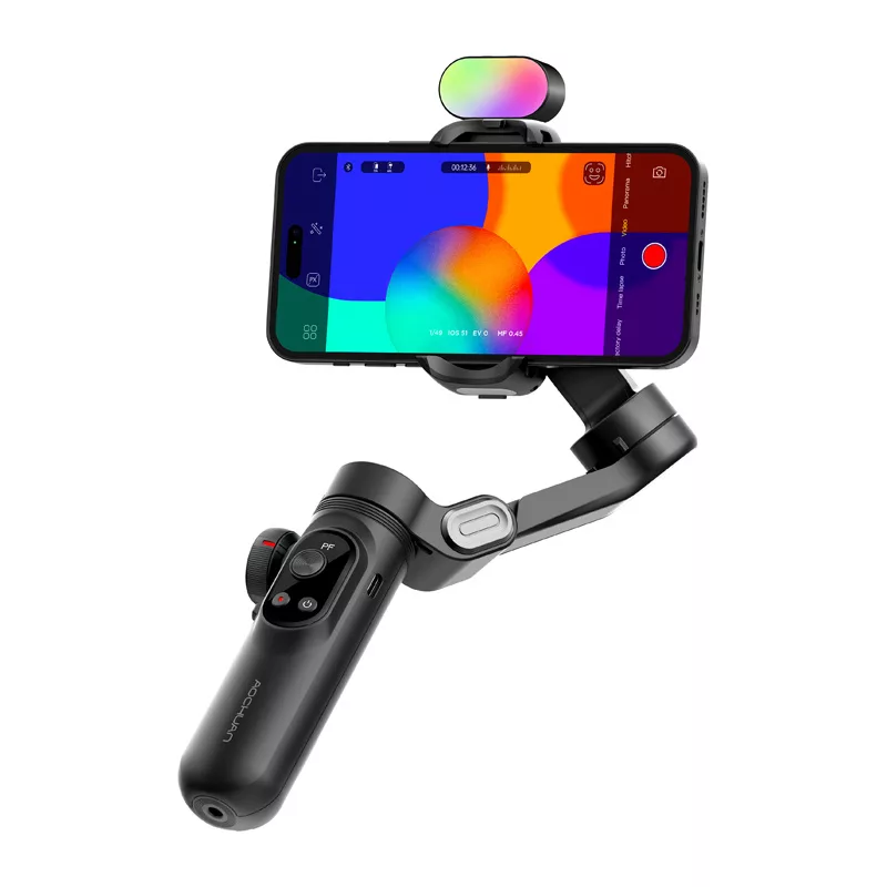 AOCHUAN X Pro gimbal s RGB osvetlením (čierna)