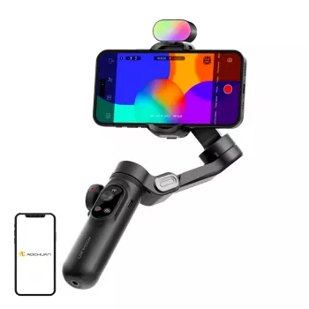AOCHUAN X Pro gimbal s RGB osvetlením (čierna)