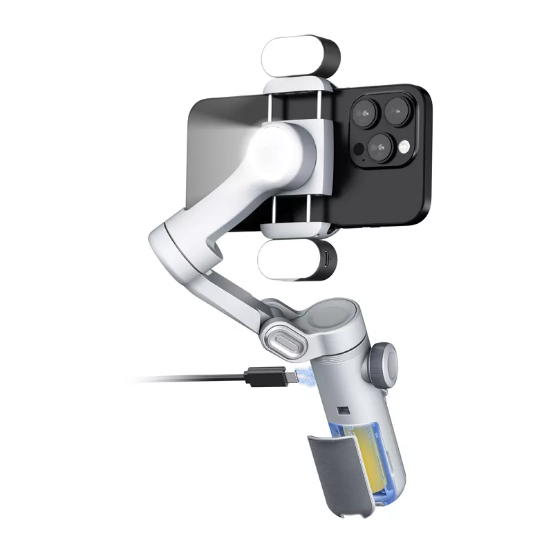 AOCHUAN X Pro gimbal s RGB osvetlením (sivá)