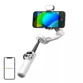 AOCHUAN X2 gimbal s RGB osvetlením (biela)
