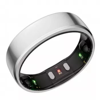 RingConn Smart Ring Gen2 pre dámy a pánov - wearable na sledovanie spánku a fitness - tepová frekvencia - Future Silver veľkosť 7