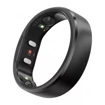 RingConn Smart Ring Gen2 pre dámy a pánov - wearable na sledovanie spánku a fitness - tepová frekvencia - matná čierna veľkosť 8